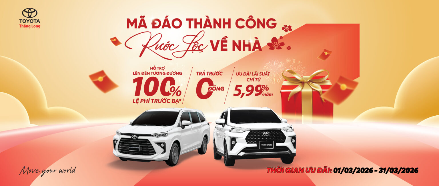 Chương trình khuyến mại Toyota Thăng Long tháng 3 2026 Veloz Cross và Avanza