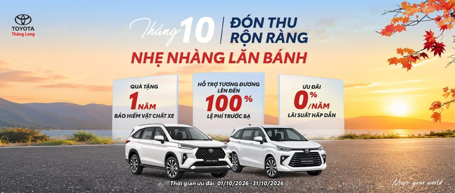 Chương trình ưu đãi khuyến mại B MPV Toyota Thăng Long tháng 10 năm 2026 1600X680 6 xe