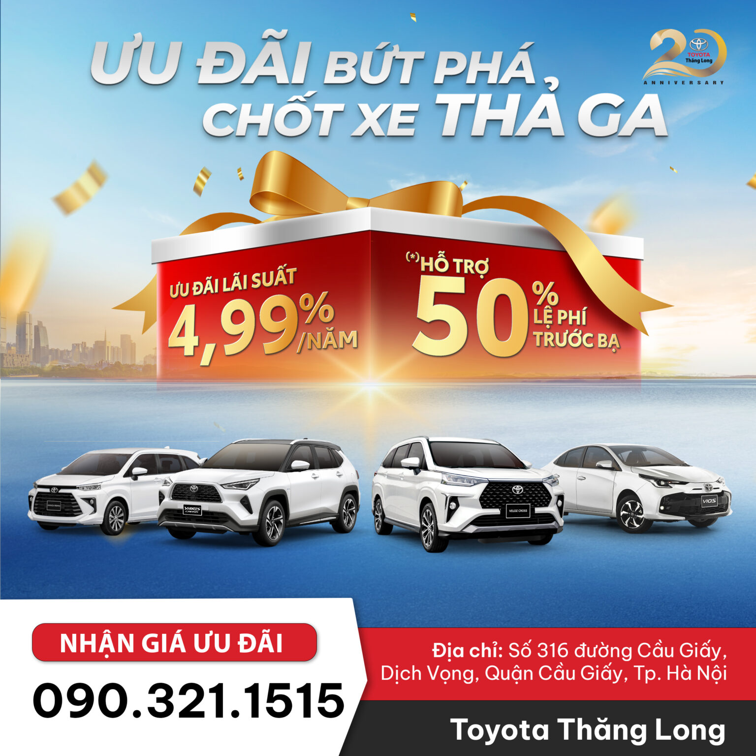 Ưu đãi Toyota tháng 8-2024