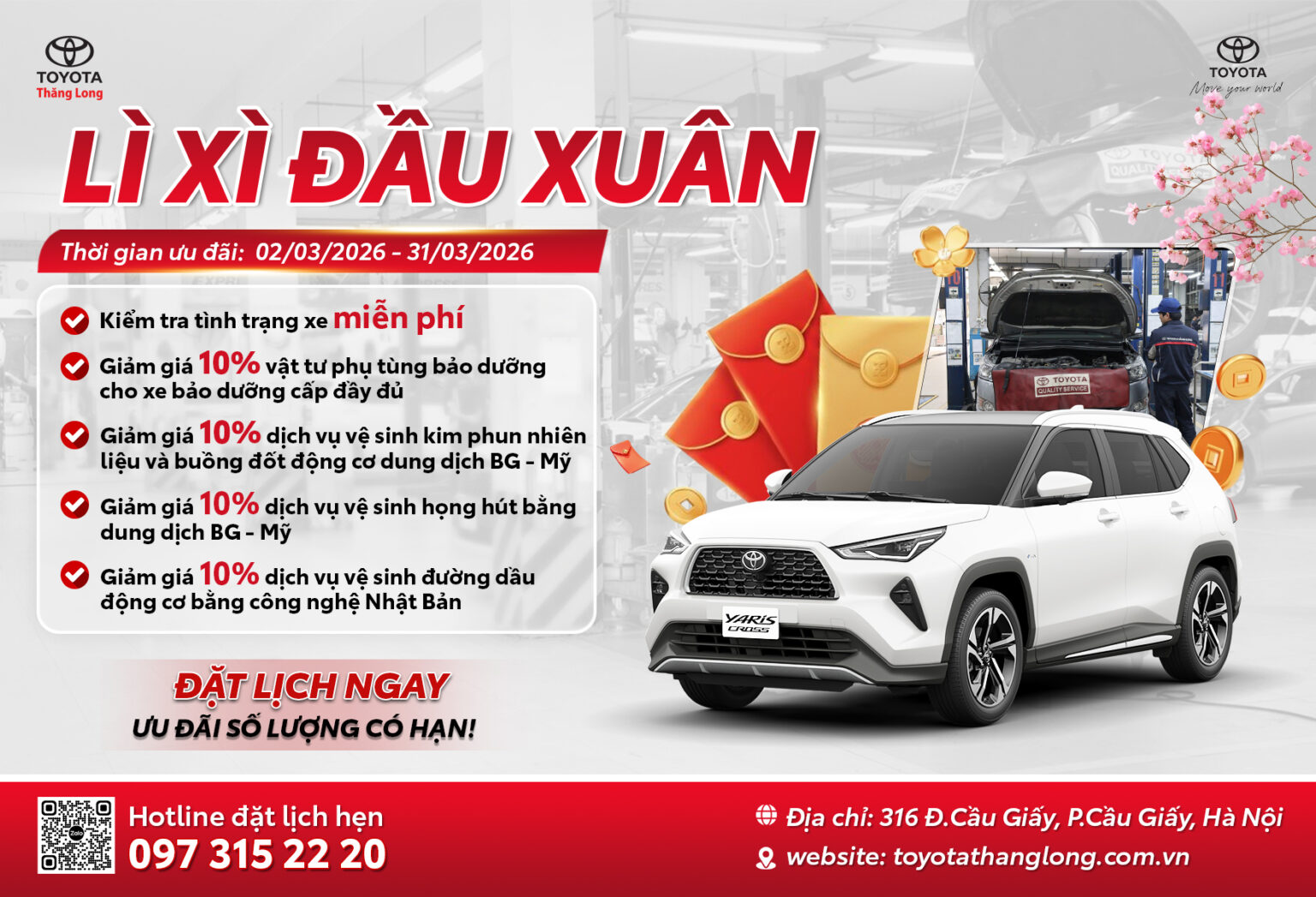 Lì Xì Đầu Xuân – Khởi Đầu Vạn Dặm Bình An Cùng Toyota Thăng Long