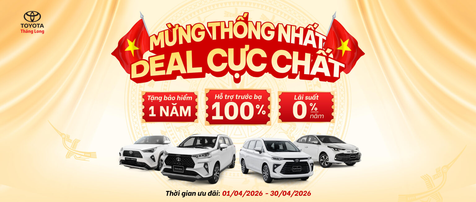 Toyota Thăng Long giảm giá mừng lễ thống nhất banner web