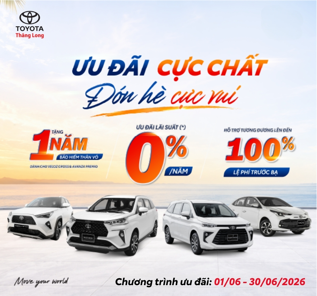 Chương trình ưu đãi 0106 - 30062026 Toyota Thăng Long Cầu Giấy Hà Nội
