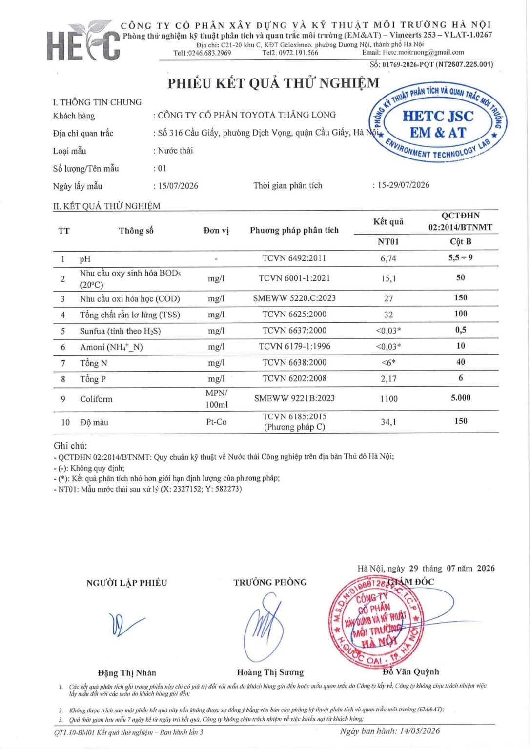 BÁO CÁO QUAN TRẮC 6 THÁNG ĐẦU NĂM 2016 2