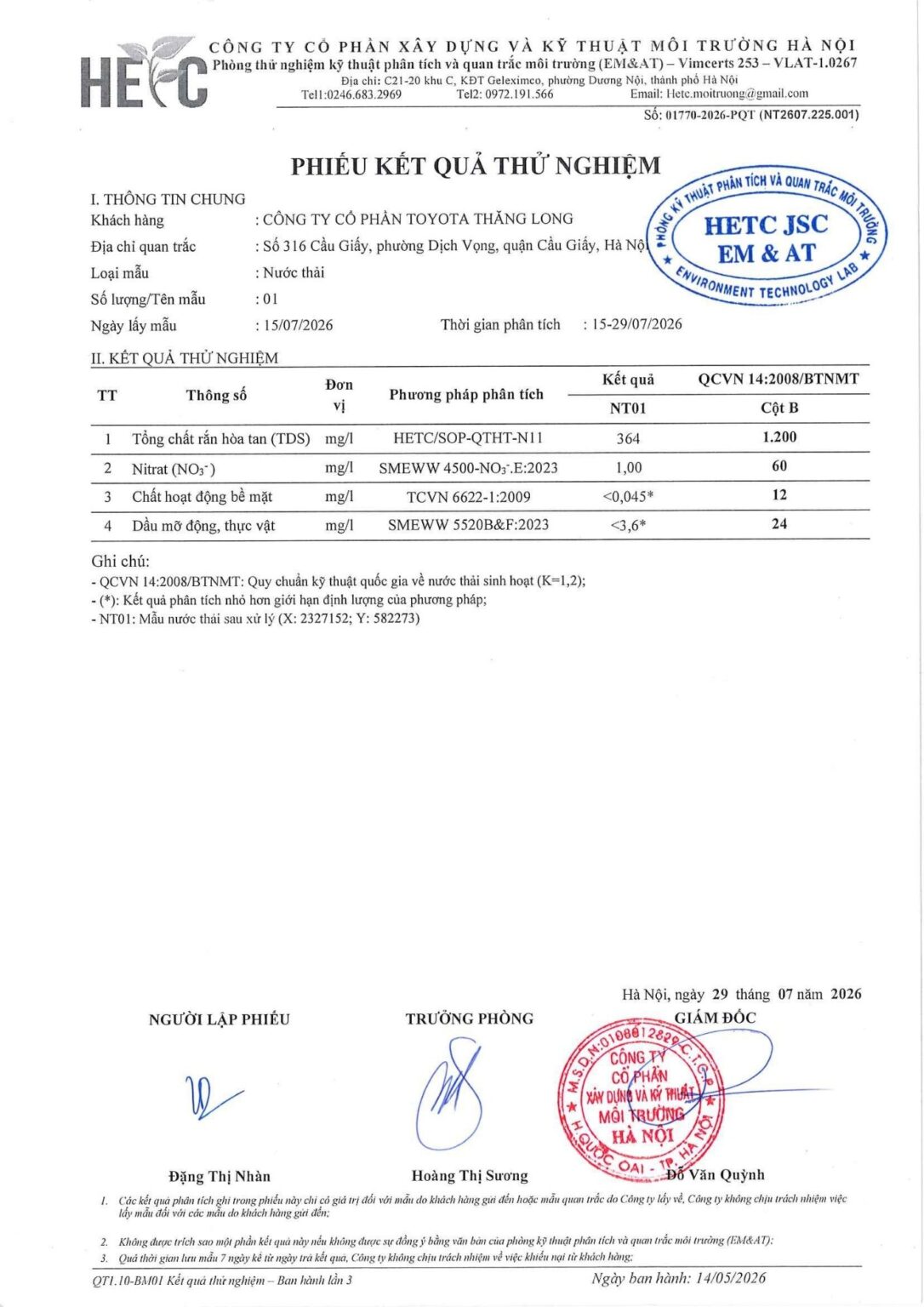 BÁO CÁO QUAN TRẮC 6 THÁNG ĐẦU NĂM 2016 3