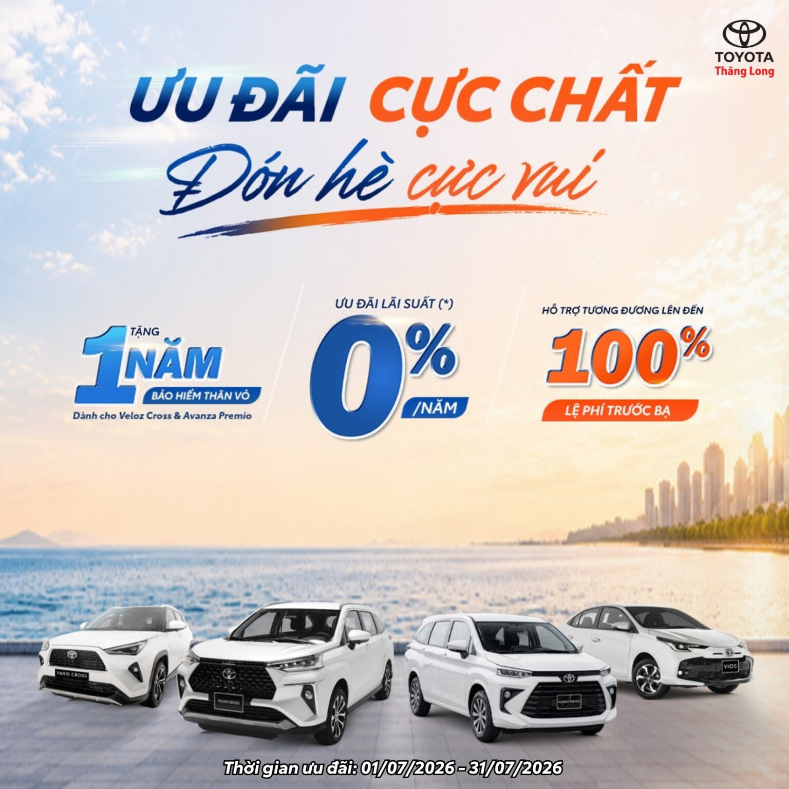 Chương trình ưu đãi Toyota Thăng Long 7 - 2026