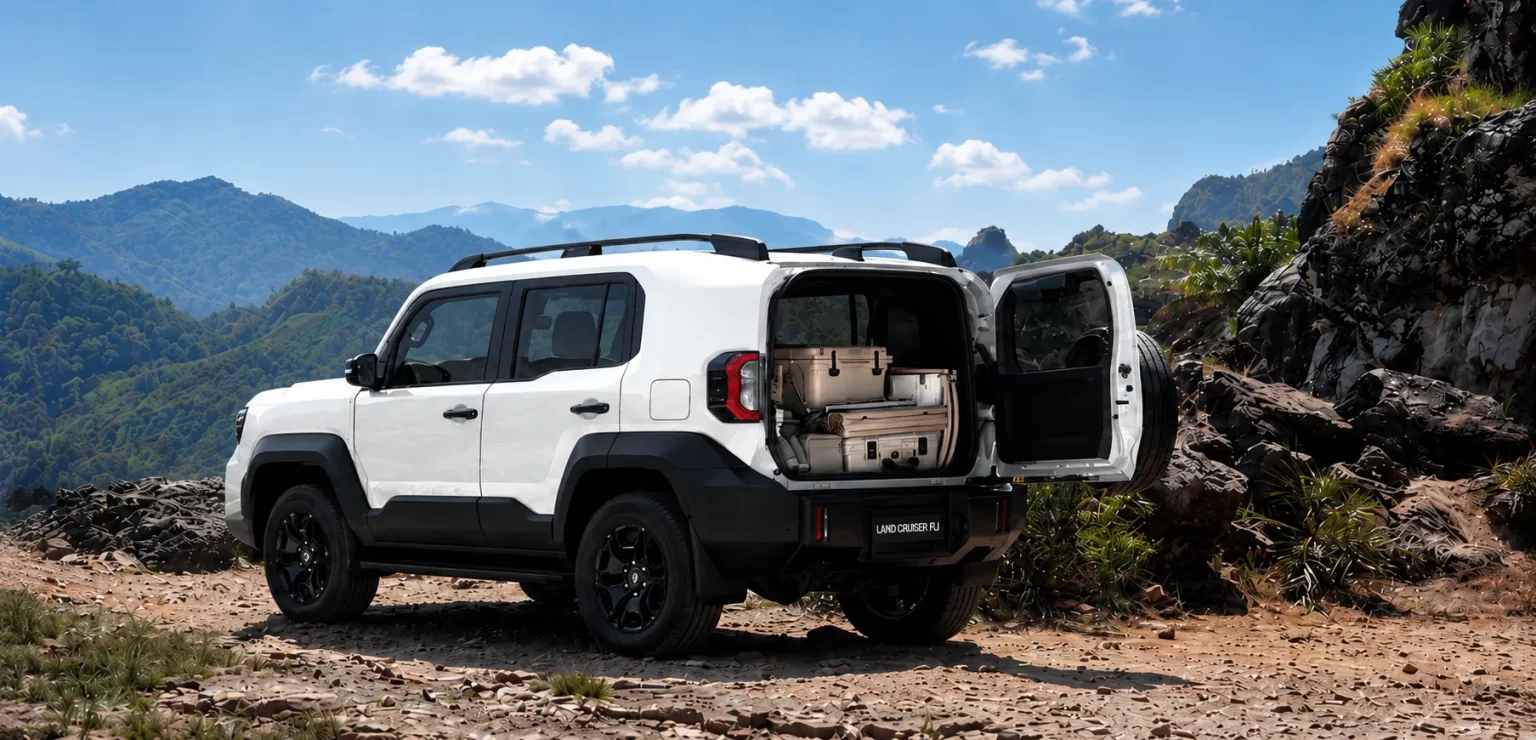 Đuôi xe xe Land Cruiser FJ Toyota Thăng Long 316 Cầu Giấy