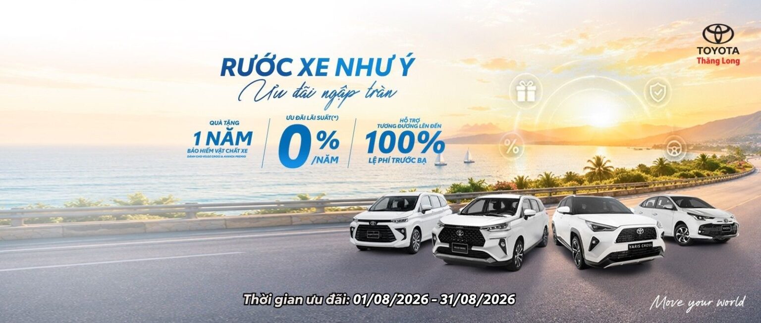 Toyota Thăng Long khuyến mại tháng 8 2026